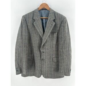English Manor 100% Wool Tweed Blazer Sport Multicolor Herringbone Mens 40-42R